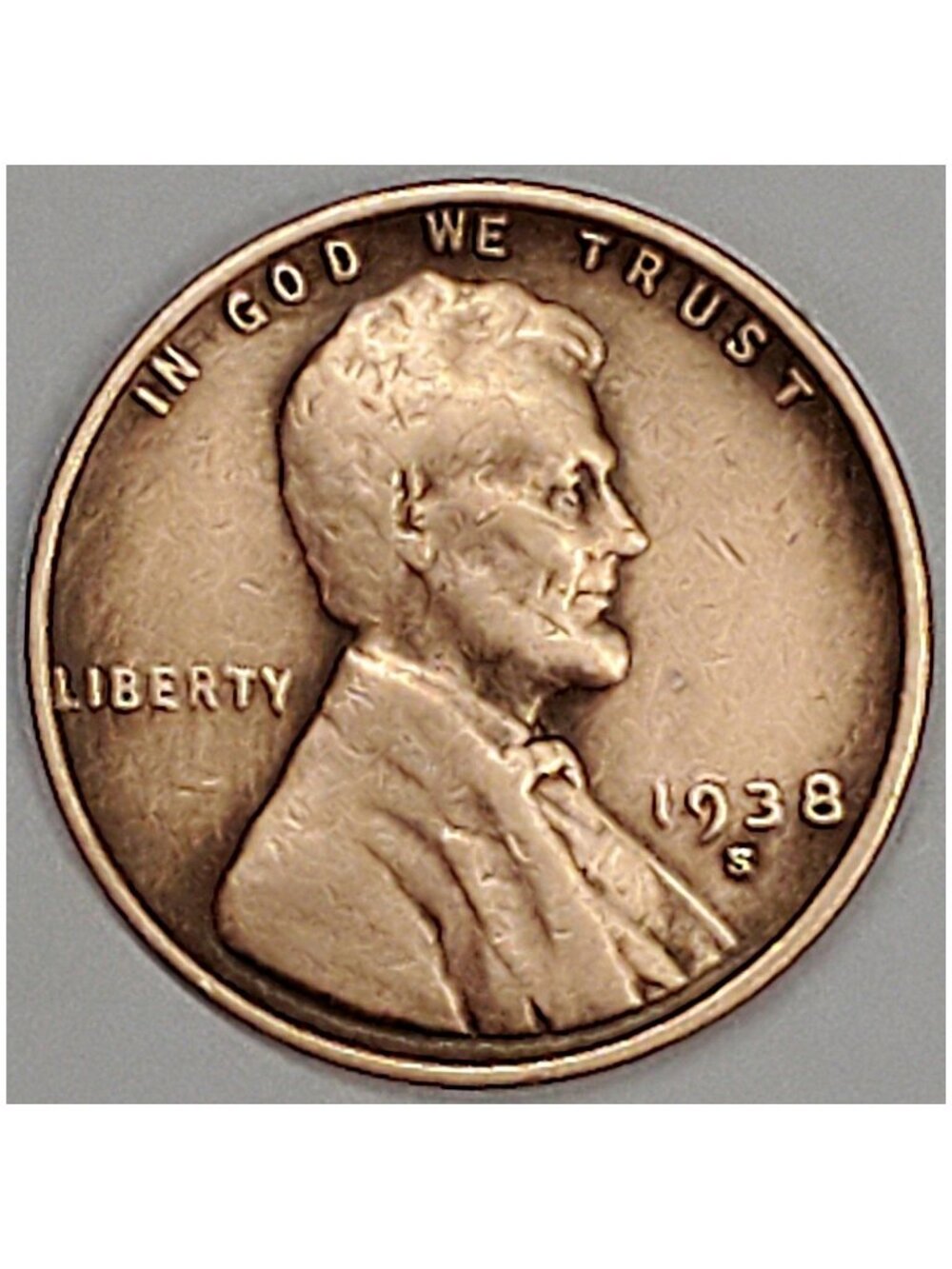 1938-S 1¢ LINCOLN WHEAT CENT COIN, VERY LOW MINTAGE, PRE WWII-ERA PENNY